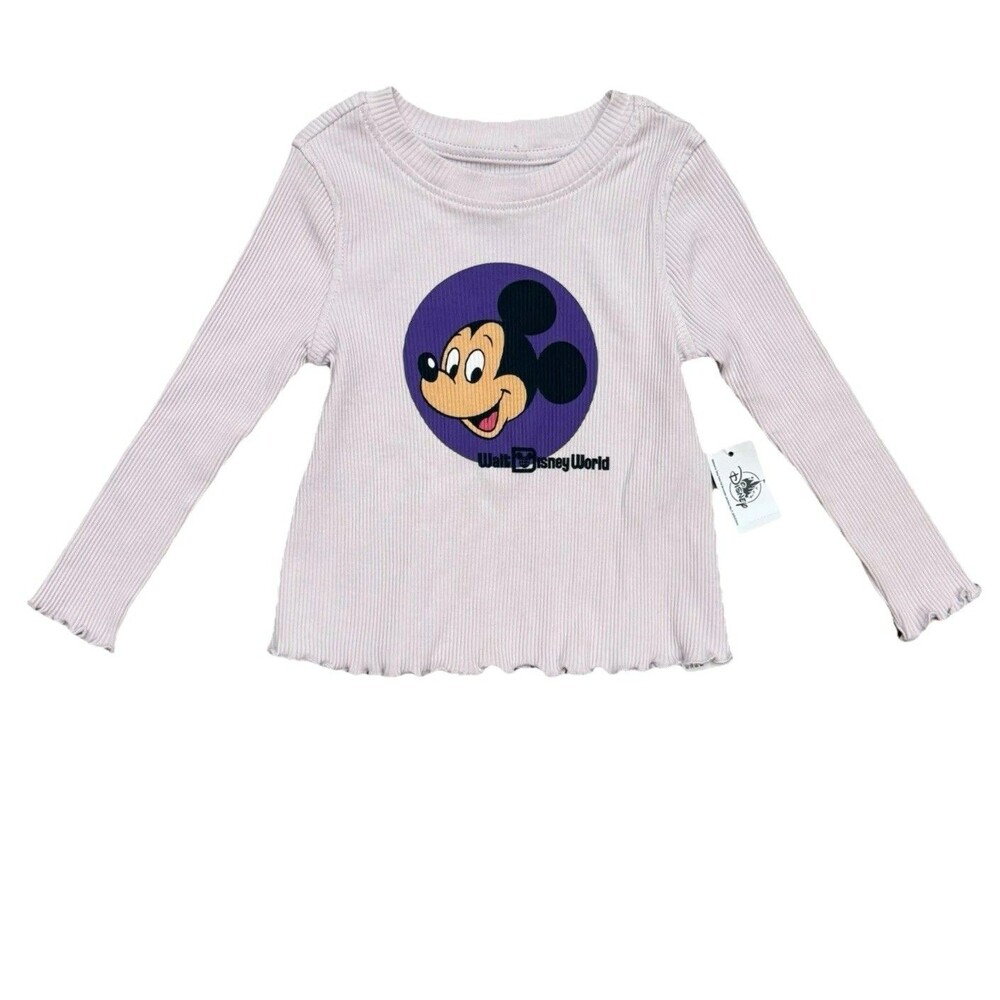 Disney World MICKEY MOUSE Girls 3 Lavender Top Long Sleeve Tshirt NWT
